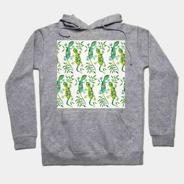 gecko green Hoodie by CatCoq